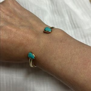 Kendra Scott Edie turquoise and gold cuff